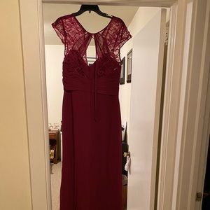 Maroon bridesmaid dress!
